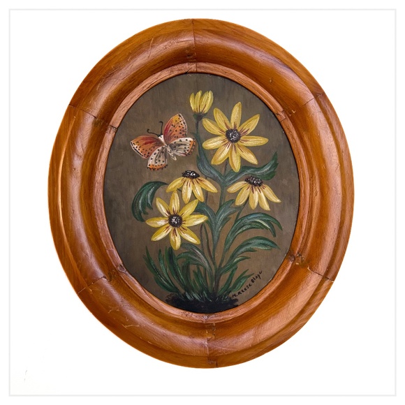 2 Vintage Floral Paintings - Picture 2 of 9